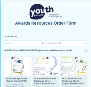 A preview image of the Awards Resources Order Form.