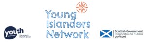 From left to right on a white background are the logos for Youth Scotland, Young Islanders Network, and Scottish Government.