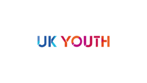 The logo for UK Youth in blue, pink and orange.