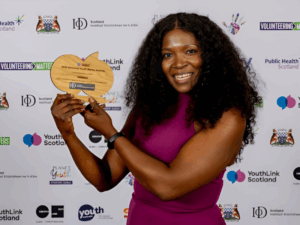 Dr Jane receives the Inspirational Leader National Youth Work Award 2025