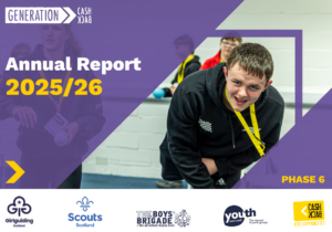 The front cover of the Generation CashBack Annual Report 2025-26